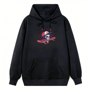 Skull Skateboard Retro Classic Hoodie