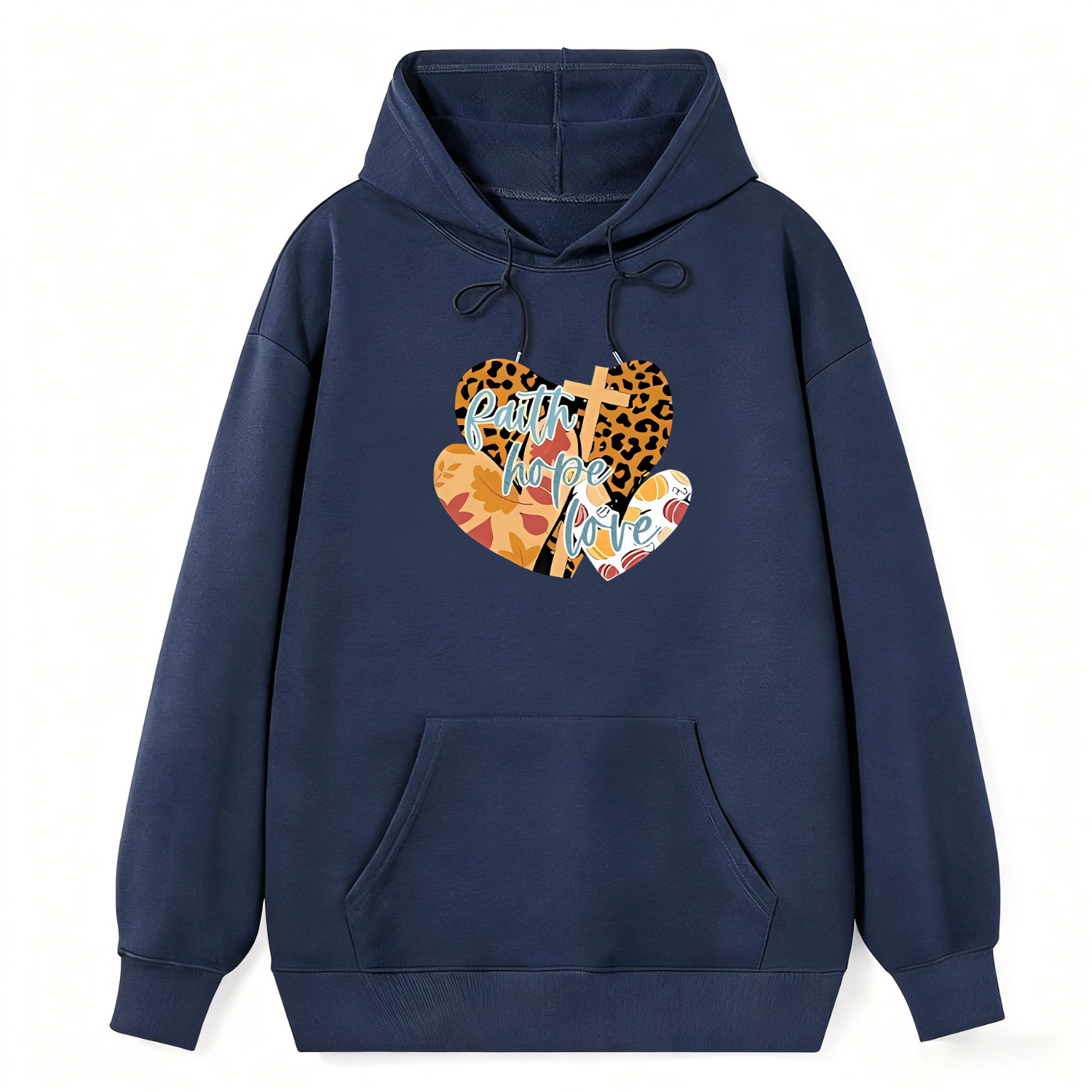 Faith Hope Love Leopard Heart Classic Hoodie - Image 3