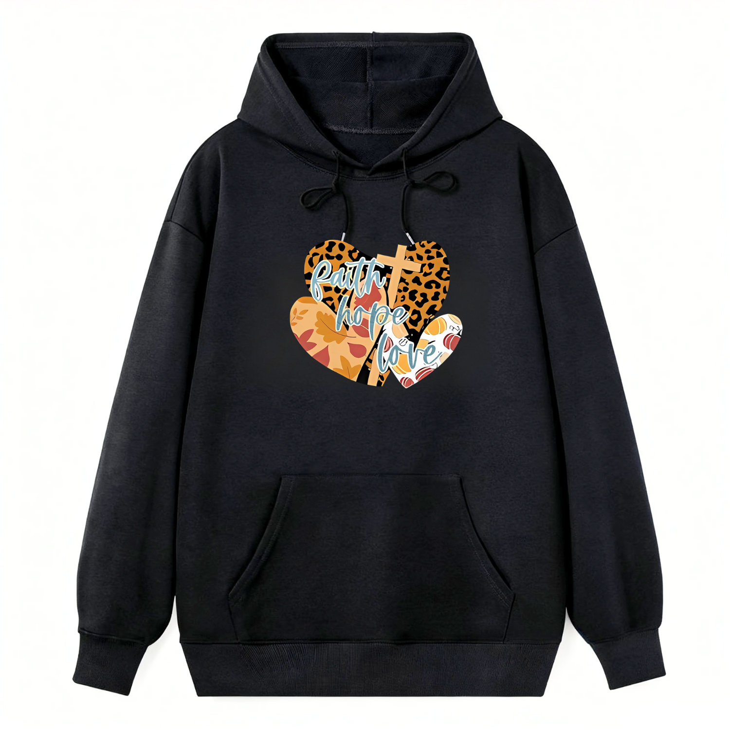 Faith Hope Love Leopard Heart Classic Hoodie