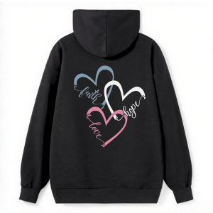 Faith Hope Love Heart Classic Hoodie