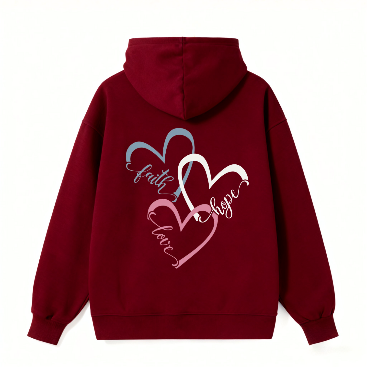 Faith Hope Love Heart Classic Hoodie - Image 4