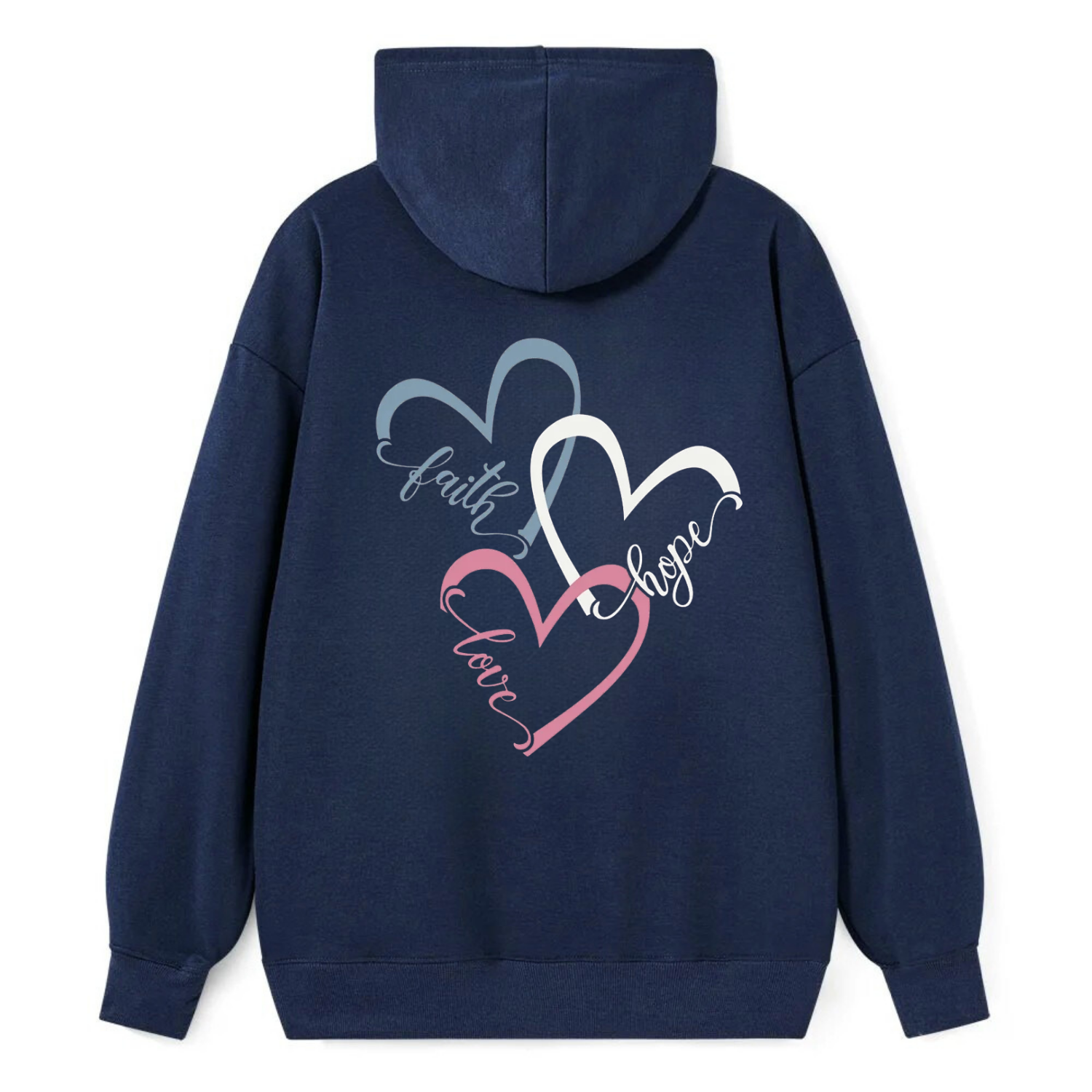 Faith Hope Love Heart Classic Hoodie - Image 3