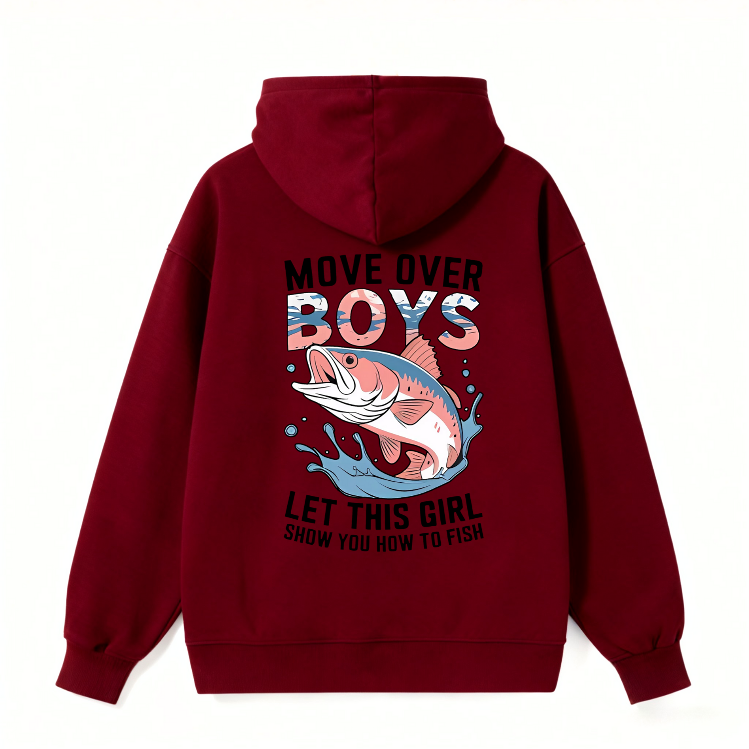 Fishing Girl Move Over Classic Hoodie - Image 4