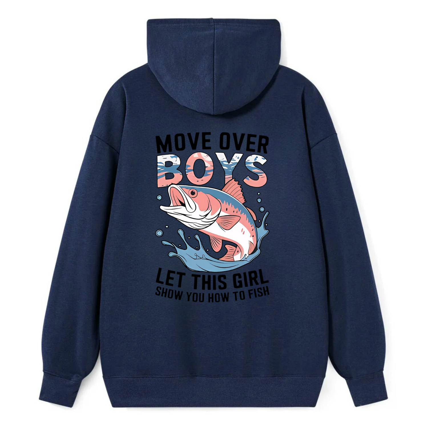 Fishing Girl Move Over Classic Hoodie - Image 3