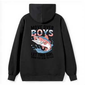 Fishing Girl Move Over Classic Hoodie